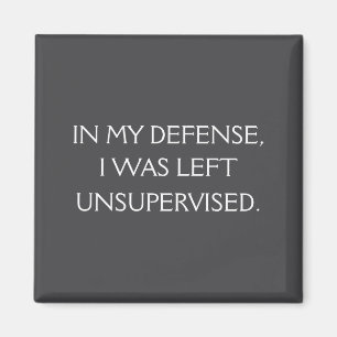Funny Excuse Quote On The Back Magnet