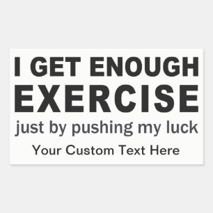 Funny Exercise custom stickers