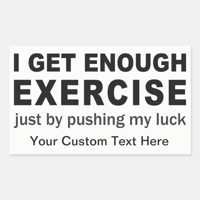 Funny Exercise custom stickers (Front)