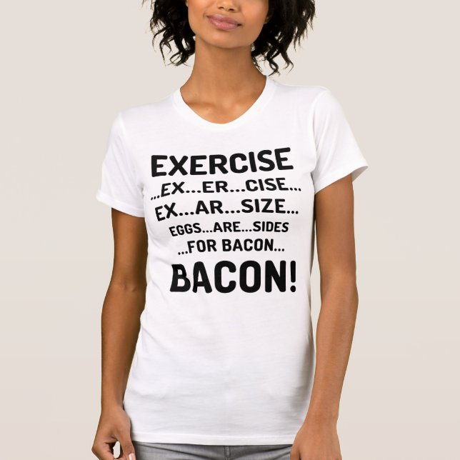 Funny Exercise for Bacon Ladies Tank Top (Front)