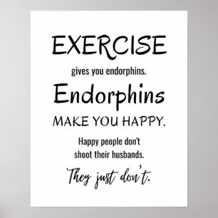 Funny Exercise Quote, Gym Poster, Workout Fitness Poster