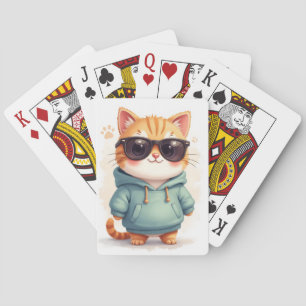 Funny Exotic Shorthair Kawaii Cat Playing Cards