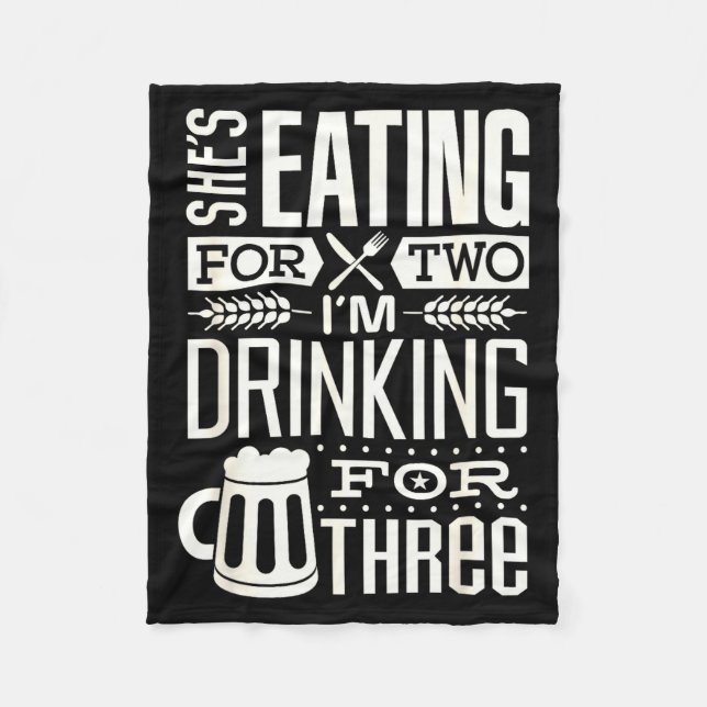 Funny Expecting Dad Shirt For Pregnancy New Dad Fa Fleece Blanket (Front)