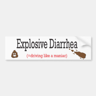 Funny Explosive Diarrhea 🚀 Speeding Poop  Bumper Sticker