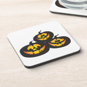 Funny Expressions Halloween Pumpkins Coaster
