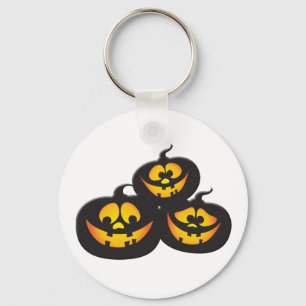 Funny Expressions Halloween Pumpkins Key Ring