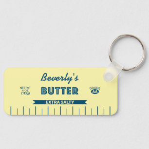 Funny Extra Salty Vintage Stick of Butter Keychain