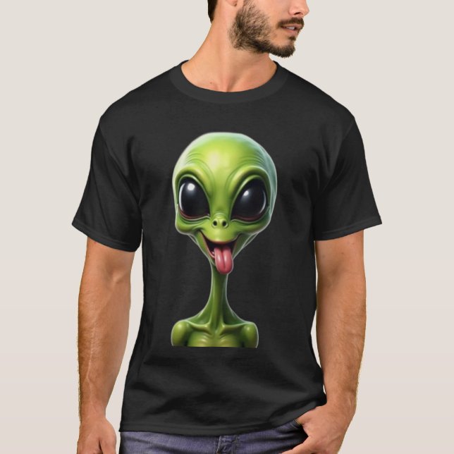 Funny Extraterrestrial Alien Print On Demand Cool  T-Shirt (Front)