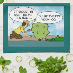 Funny Extreme Cache Geocaching Gift Custom Tea Towel