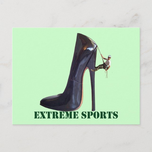Funny Extreme Sports - Shoe Climbing Postcard (Front)
