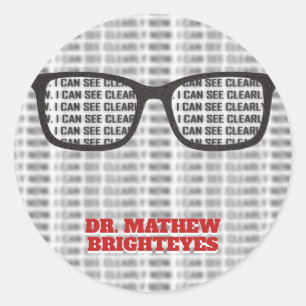 Funny Eye Doctor Classic Round Sticker