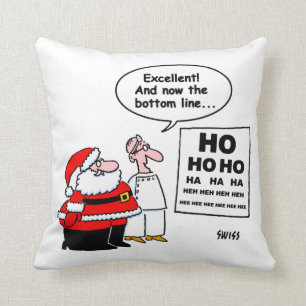 Funny Eye Doctor Optometrist Christmas Waiting Rm Cushion