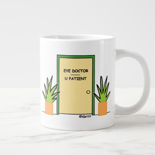 Funny Eye Doctor Optometrist Office Cartoon Coffee Large Coffee Mug Zazzle Com Au
