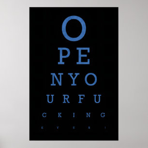 Funny Eye Test Art Print Political Slogan Poster