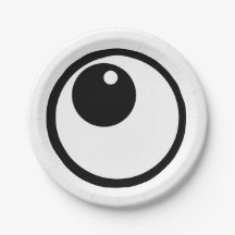 Funny Eyeball Halloween Party Plate