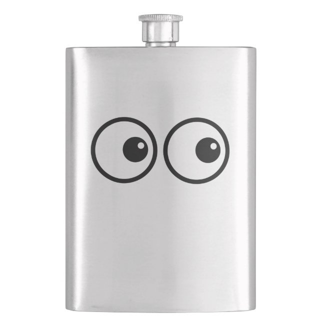 Funny Eyes Hip Flask (Front)