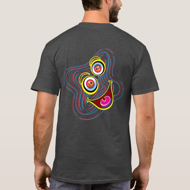 Funny Eyes Optical Illusion T-Shirt (Back)