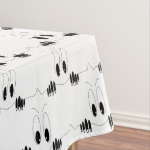 Funny Eyes Tablecloth Smile - Choose Colour
