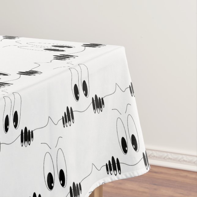 Funny Eyes Tablecloth Smile - Choose Colour (In Situ)