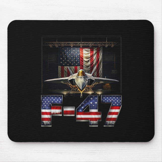Funny F47 Fighter Jet Trump  Mouse Pad (Front)
