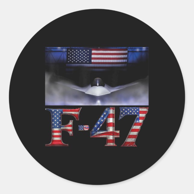 Funny F47 Fighter Jet Trump Shirt F-47 Jet Fighter Classic Round Sticker (Front)