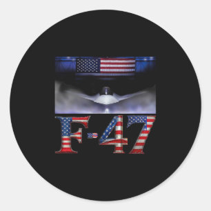 Funny F47 Fighter Jet Trump Shirt F-47 Jet Fighter Classic Round Sticker