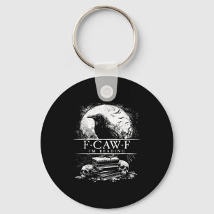 Funny F-caw-f Books Skulls Gothic  Key Ring