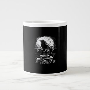 Funny F-Caw-F Books Skulls Gothic Large Coffee Mug
