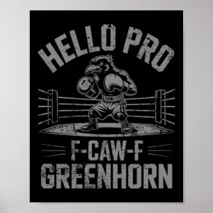 Funny F Caw F Boxing Crow Poster