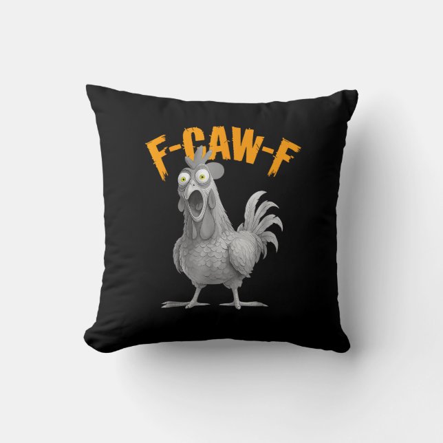 Funny F Caw F Chicken Classic Retro Style Cushion (Front)