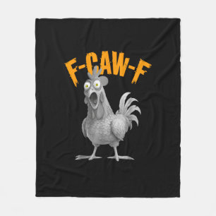 Funny F Caw F Chicken Classic Retro Style Fleece Blanket