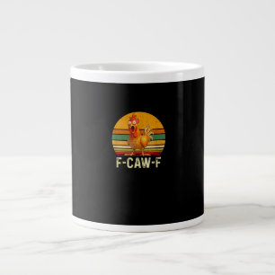 Funny F-Caw-F Chicken Shirts F-Caw-F Chicken Vinta Large Coffee Mug