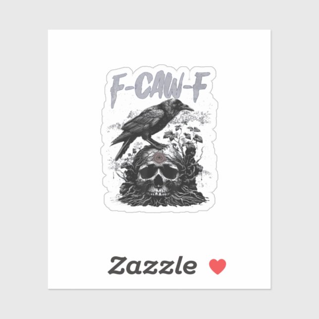 Funny F-Caw-F Crow Funny Halloween Retro Classic (Sheet)