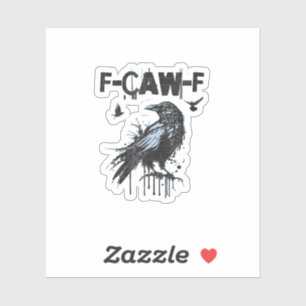 Funny F-Caw-F Crow Grunge Humor Graphic