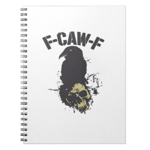 Funny F-Caw-F Crow Vintage Humour Essential Creati Notebook