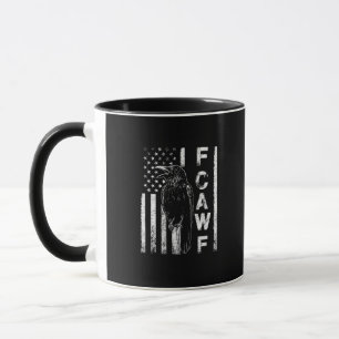Funny F Caw F Crow With USA Flag Mug