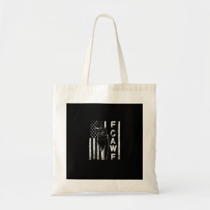 Funny F Caw F Crow With USA Flag Tote Bag