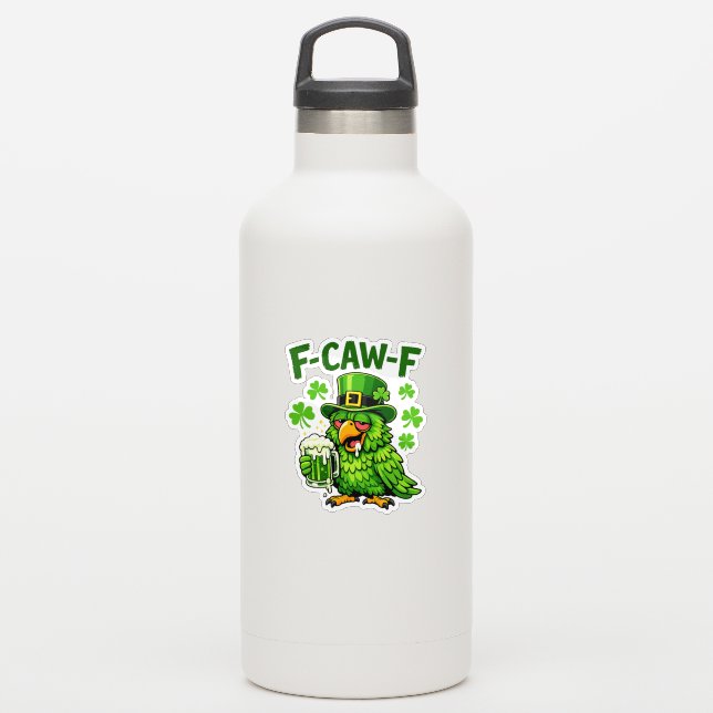 Funny F-CAW-F Irish Fox St. Patrick’s Day (Waterbottle)