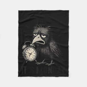 Funny F-caw-f Its Monday Black Bird Women Men  Fleece Blanket