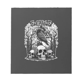 Funny F Caw F Raven Halloween Notepad
