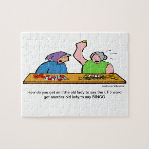 Funny F Word Bingo Cartoon Puzzle