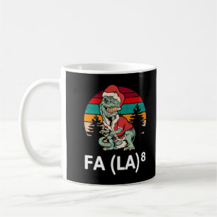 Funny Fa La 8 Christmas Math Teacher T-Rex Premium Coffee Mug
