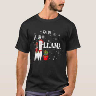 Funny Fa La La Llama Santa Christmas Party Matchin T-Shirt