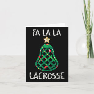Funny Fa La Lacrosse Player Lax Christmas  Card