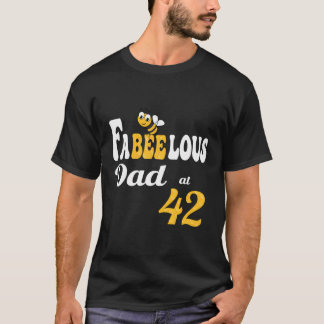 Funny Fabulous Fabeelous Dad Bee Honeycomb Daddy 4 T-Shirt