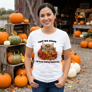 Funny Fabulous Fall Cat T-Shirt