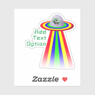 Funny Face Alien Rainbow Spaceship