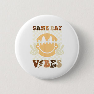 Funny Face American Football Game Day Vibes Sport 6 Cm Round Badge