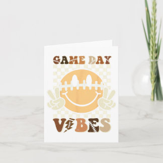 Funny Face American Football Game Day Vibes Sport  Card