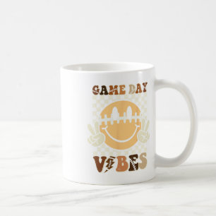 Funny Face American Football Game Day Vibes Sport Coffee Mug
